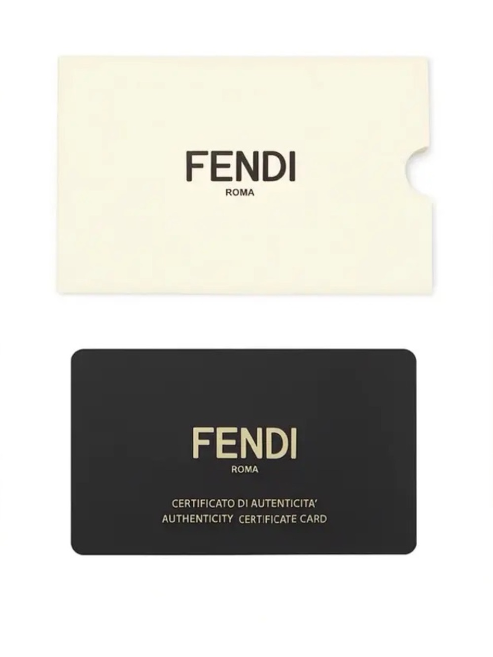 FENDI ROMA Authenticity Certificate Card Blank Genuine International Guarantee